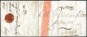 1789, Brief von Ischgl vom 15.7. mit Boten ... 