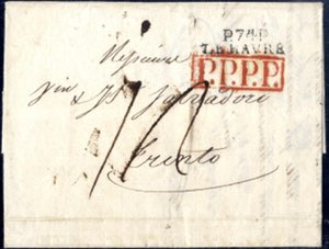 1813, Brief von P.74P/LE HAVRE vom 3.7. ... 