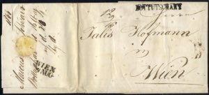 1844, gerastelter Portobrief vom 16.8.1844 ... 