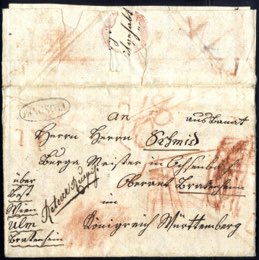 1825, eingeschriebener Brief mit ... 
