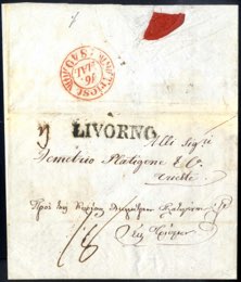 1840, Brief aus Syros am 16.5. über Livorno ... 