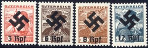 1938, Österr. Volkstrachten mit Hakenkreuz ... 