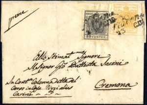 1850, lettera da Piadena il 23.6 per ... 