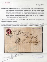 1866, lettera da Venezia il 2.10 ... 