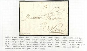 1810, lettera del 17.11.1810 da Gemona a ... 