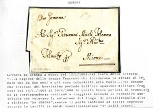 1806, lettera del 12.1.1806 da Gemona a ... 
