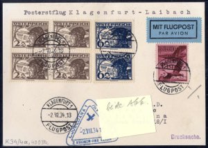 1937, Lot fünf Erstflugkarten vom 15.6.1937 ... 