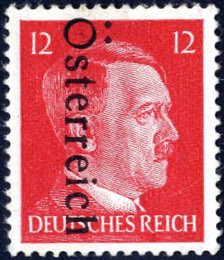 Leibnitz, 1945, Hitlermarke zu 12 Pf mit ... 