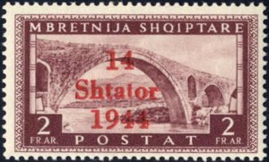 1943, Freimarken von Albanien mit Aufdruck, ... 