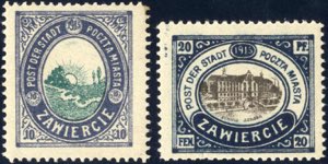 1916, Stadtpostmarken, beide Werte ohne ... 