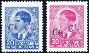 1941, francobolli di Jugoslavia con ... 