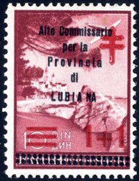 1941, Croce Rossa posta aerea 10 d. con la ... 