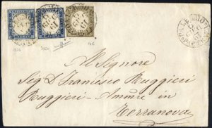 1861, lettera da Palermo il 6.6 per ... 