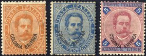 1893, francobolli dItalia soprastampati ... 