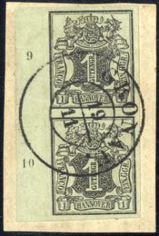 1851, 1 Ggr. schwarz auf hellgrauoliv, ... 