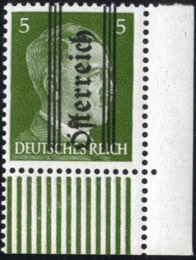 1945, Grazer Aushilfsausgabe, 5 Rpf Platte ... 