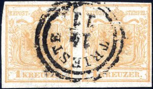 1850, 1 Kreuzer braunorange, HP Type Ia, ... 