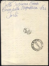 1961, lettera BRAILLE in franchigia con bei ... 