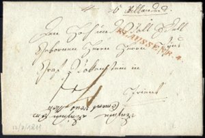 KLAUSEN R.4: rot, Brief aus Villanders (d ... 