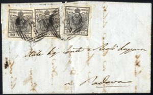 1854, lettera da Belluno (LOV 4 Punti) del ... 