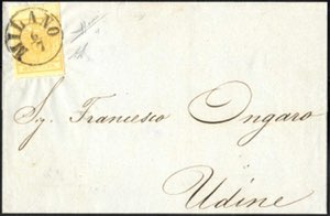 1850, lettera da Milano il 6.7 per Udine ... 
