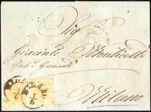 1858, lettera da Padova del 31.5 per Milano ... 