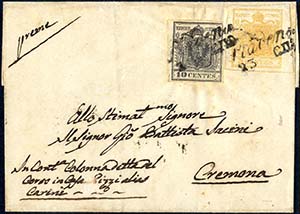 1850, lettera da Piadena il 23.6 per ... 