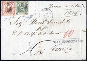 1860, lettera raccomandata del 10.1 per ... 