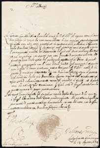 1654, Carlo II Gonzaga Nevres, lettera ... 