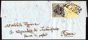 1853, lettera da Venezia il 16.2 per Padova ... 