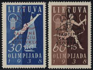 1938, Serie 4 Werte, Mi. 421-424 Unif. 365 ... 