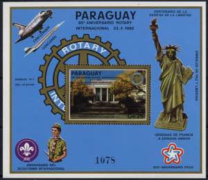 1985, 2 sheets Rotary, Mi. Bl 412+413