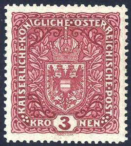 1916, Wappen, 3 Kr. im Breitformat (ANK 201B ... 