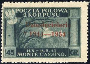1954, Governo Polacco di Londra, 45 g. con ... 