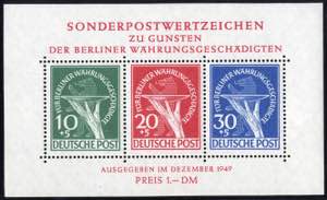1949, Währungsgeschädigten Block, ... 