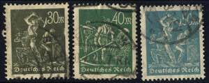 1922-23, Arbeiter, 8 Werte, Höchstwert ... 