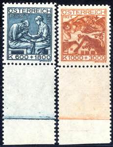 1924, Tuberkulose, 5 Werte (ANK 442-46/ ... 