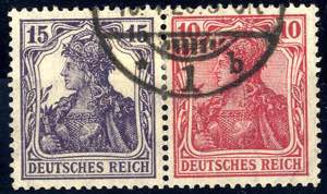 1918, Germania Zusammendruck (Mi.W1300)