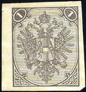 1895, Buchdruck, Andruck, 1 Kr. grau, ... 