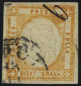 1861, Provincie Napoletane, 10 Gr. arancio, ... 