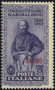 1932, Patmo, 10 val., gomma scura (U. + S. ... 