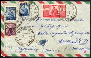 1949, 100 LIRE Democratica, lettera da Udine ... 