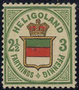 1876, 2 1/2 F  grün/gelb/rot, Mi. 17b / ... 