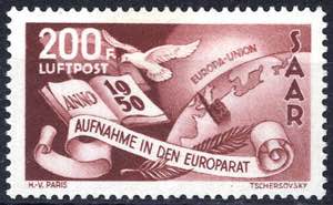 1950, Europarat 200 Fr, Plattenfehler ... 