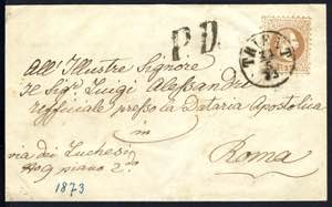 1867, Brief von Trient 21.5.1873 nach Rom ... 
