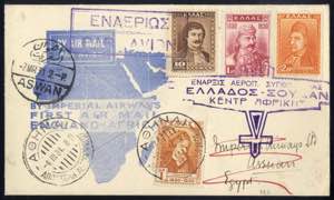1931, FIRST AIRMAIL ENGLAND-AFRICA: ... 