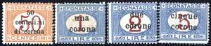 1919, Segnatasse, 9 val. (S. 1-9 / 500,-)