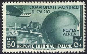1934, Calcio, posta aerea, 7 val. (S. A31-37 ... 
