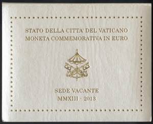 2013, 2 Euro Gedenkmünze Sede Vacante, 2 ... 