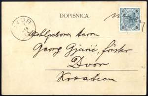 1900, Wien, handschriftliche Entwertung ... 